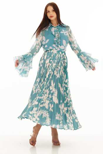 Koai Botanic Pattern Textured Skirt 