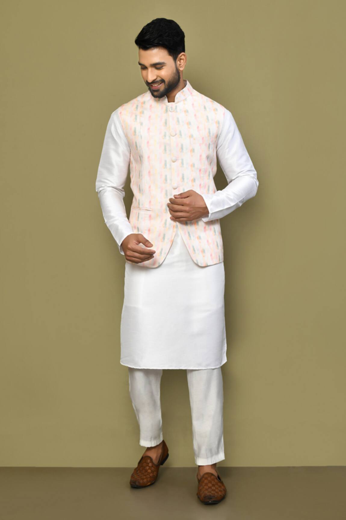 Arihant Rai Sinha Multi Color Stack Art Print Bundi Set 