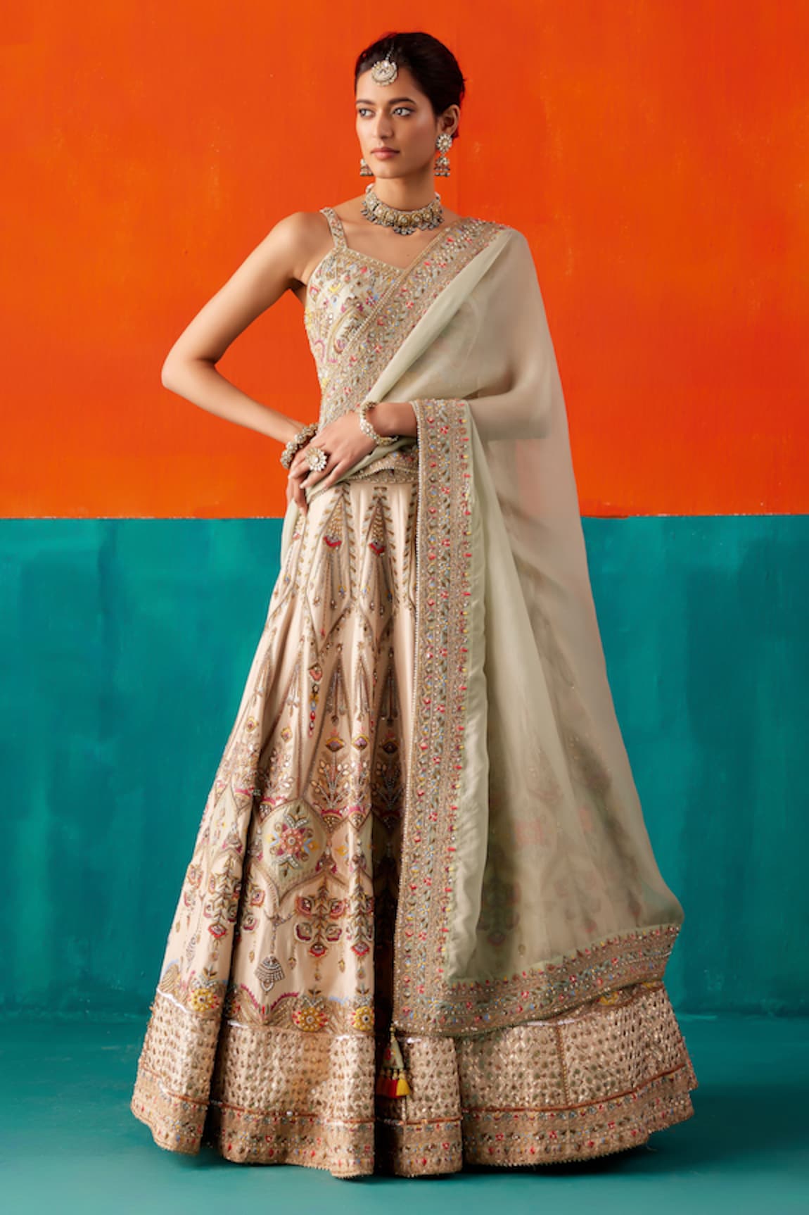 Aman Takyar Hand Embroidered Bridal Lehenga Set