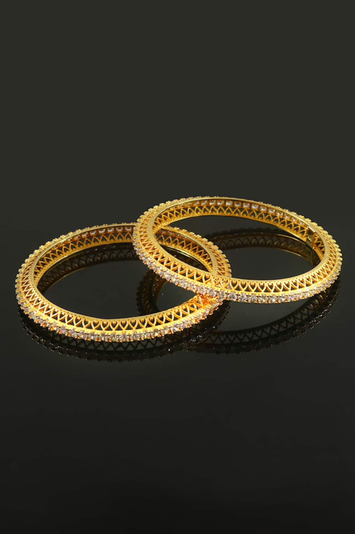 Noor Zircon Studded Bangles- Set of 2 