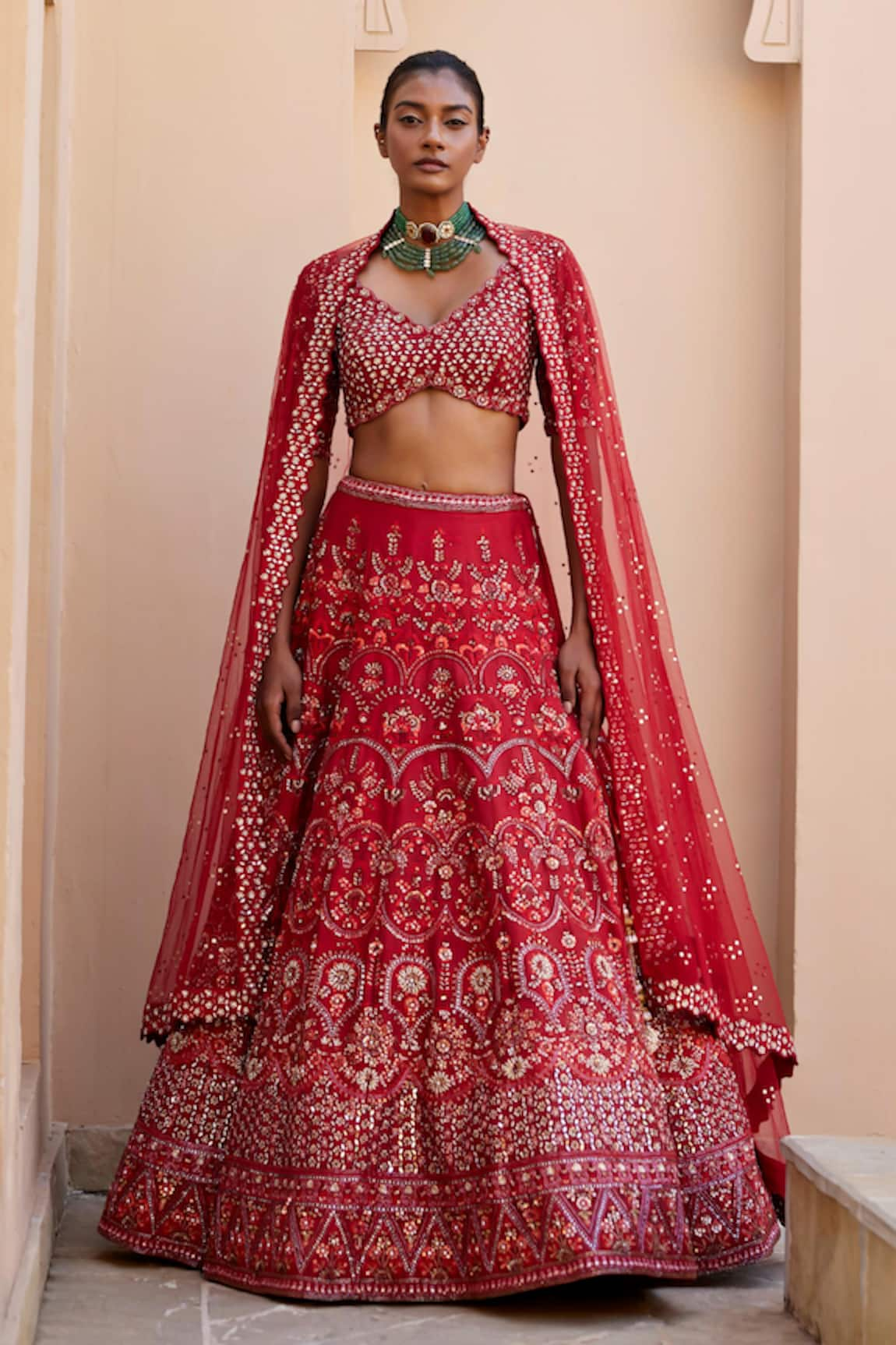 Chamee and Palak Kate Thread & Sequin Work Bridal Lehenga Set