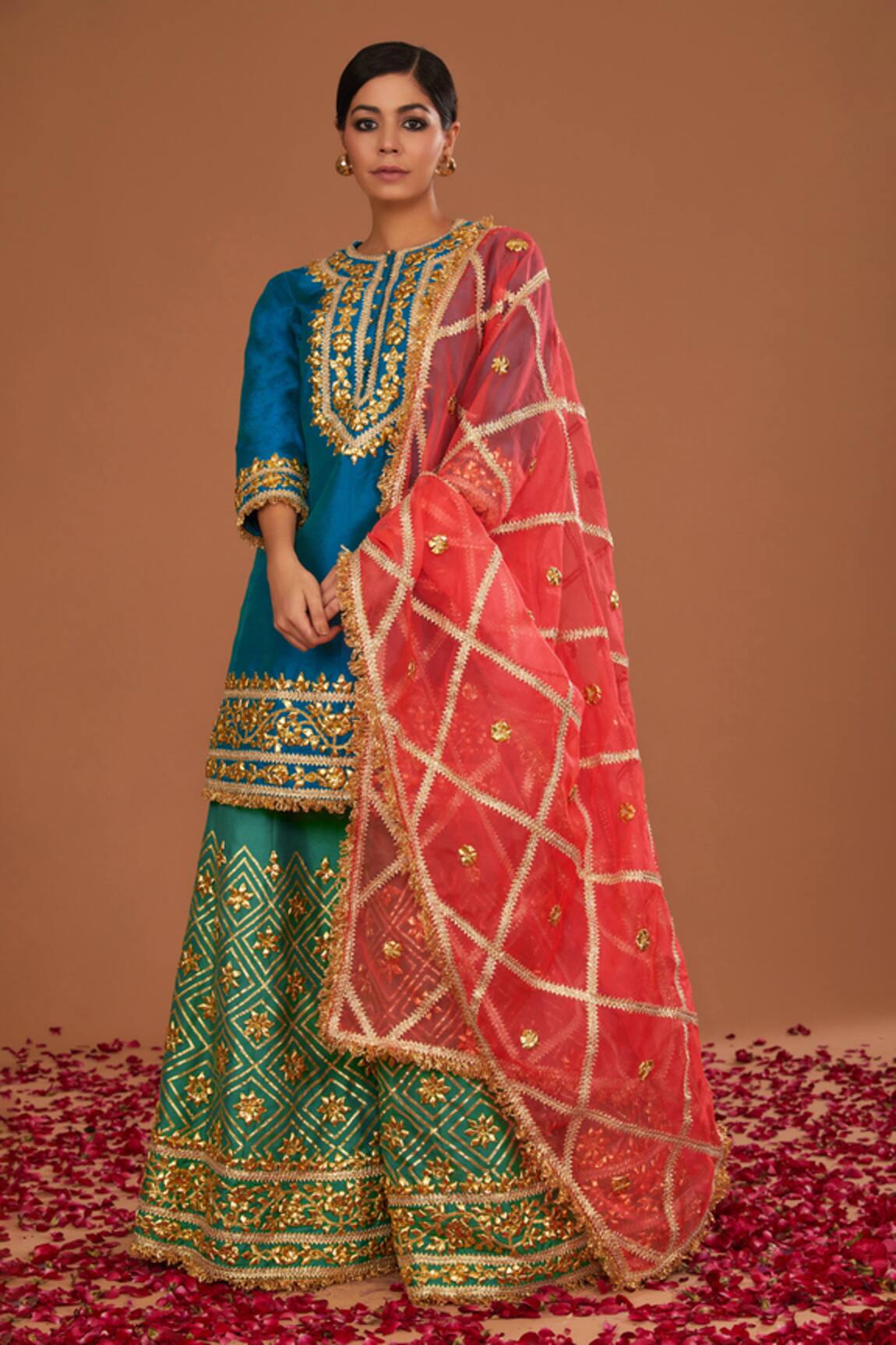 Preeti S Kapoor Embroidered Kurta Sharara Set 