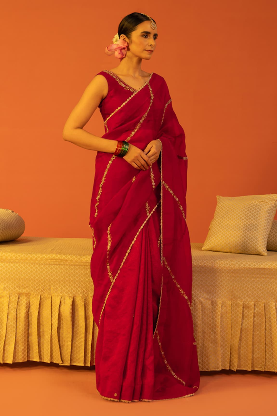 Kridha Designs Krishnapriya Saree With Silk Blouse