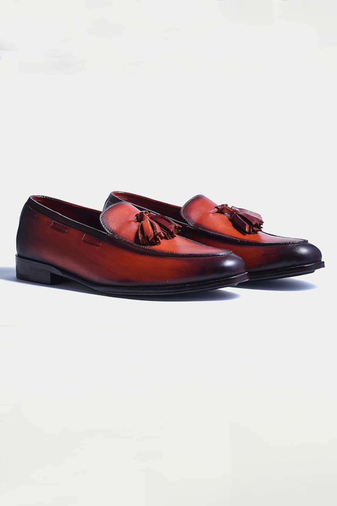 Morf Cognac Tassel Embellished Loafers