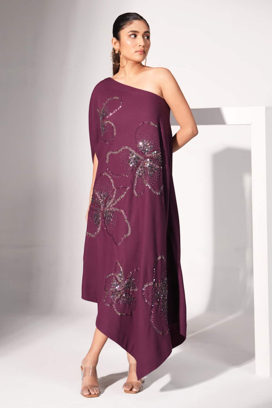 Nayantara Couture Neriah Embroidered One Shoulder Dress