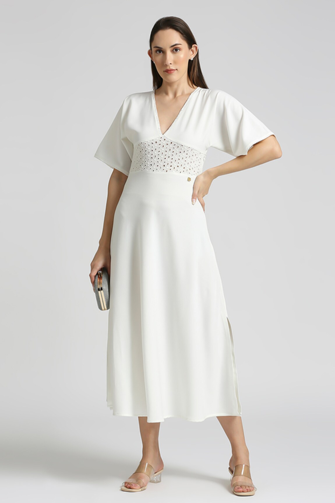 Emblaze Floral Cutwork Lachka Dress