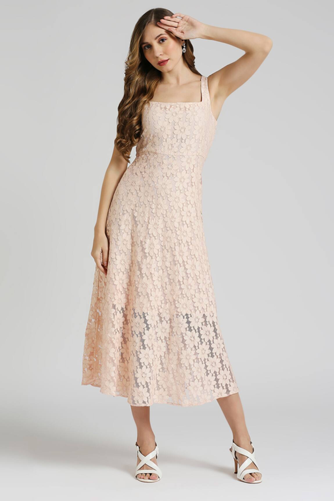 Emblaze Floral Lace Embellished Dress