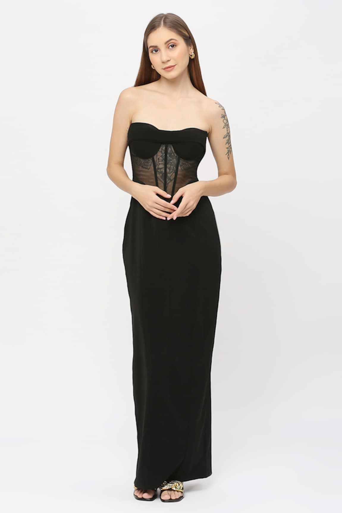 Emblaze Sweetheart Neck Corset Gown