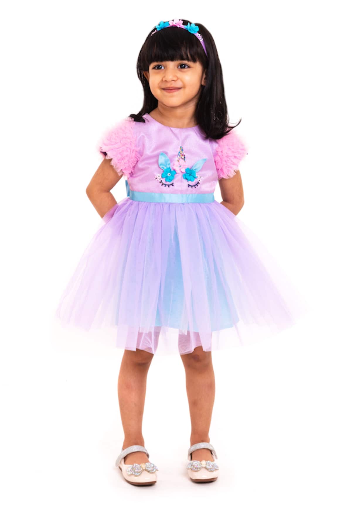 A Little Fable Mystic Unicorn Applique Tulle Tutu Dress