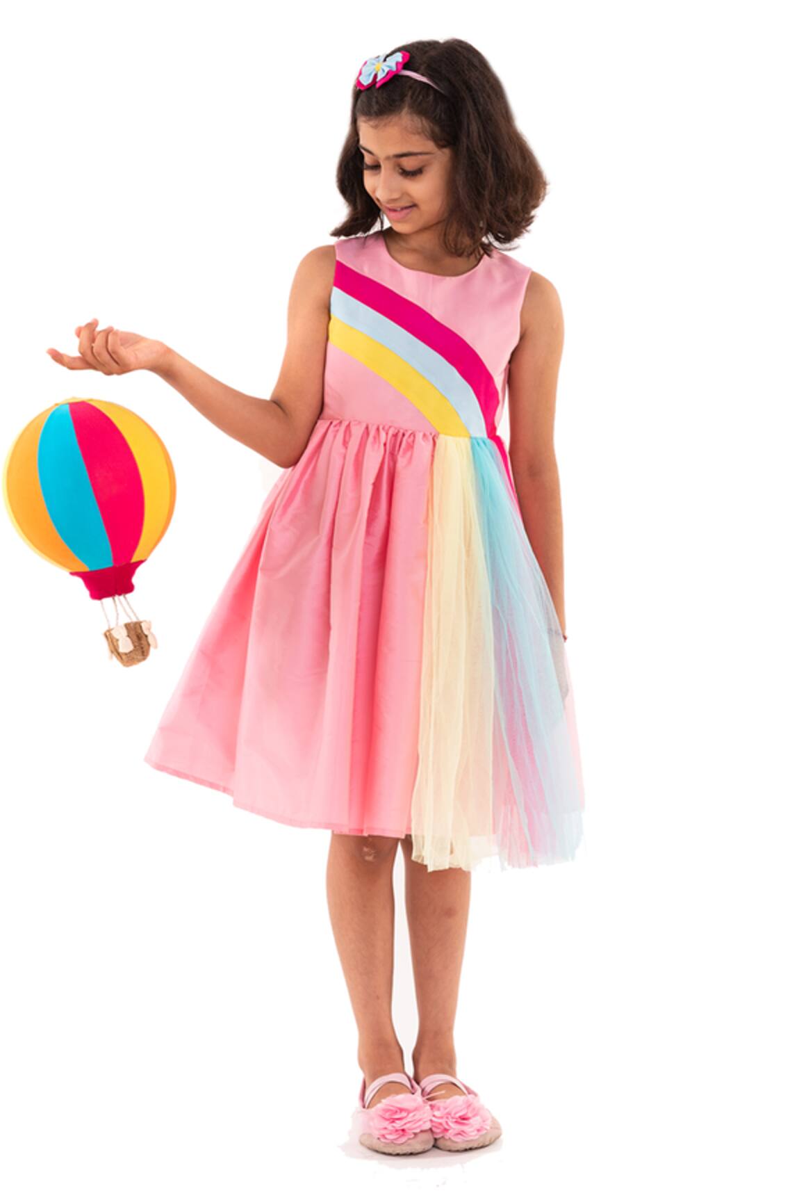 A Little Fable Rainbow Fun Flared Dress
