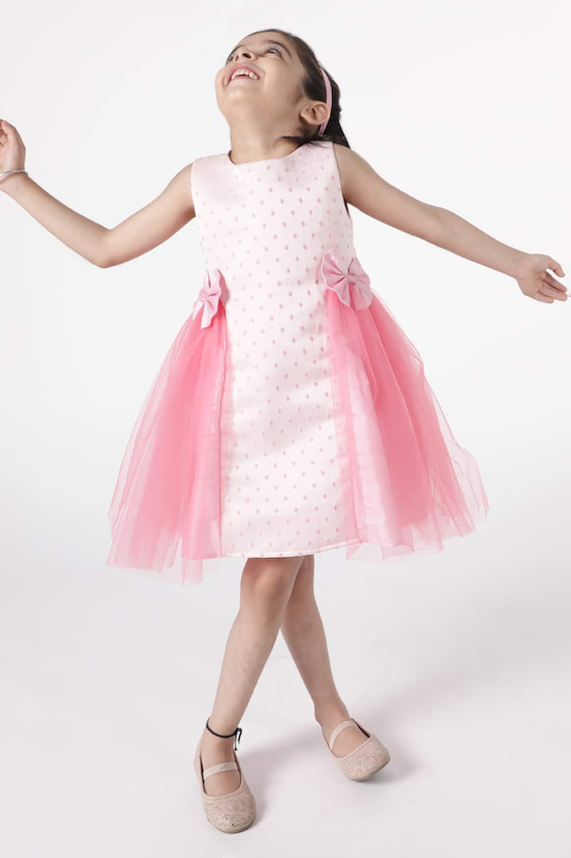 A Little Fable Dot Deep Bloom Dress