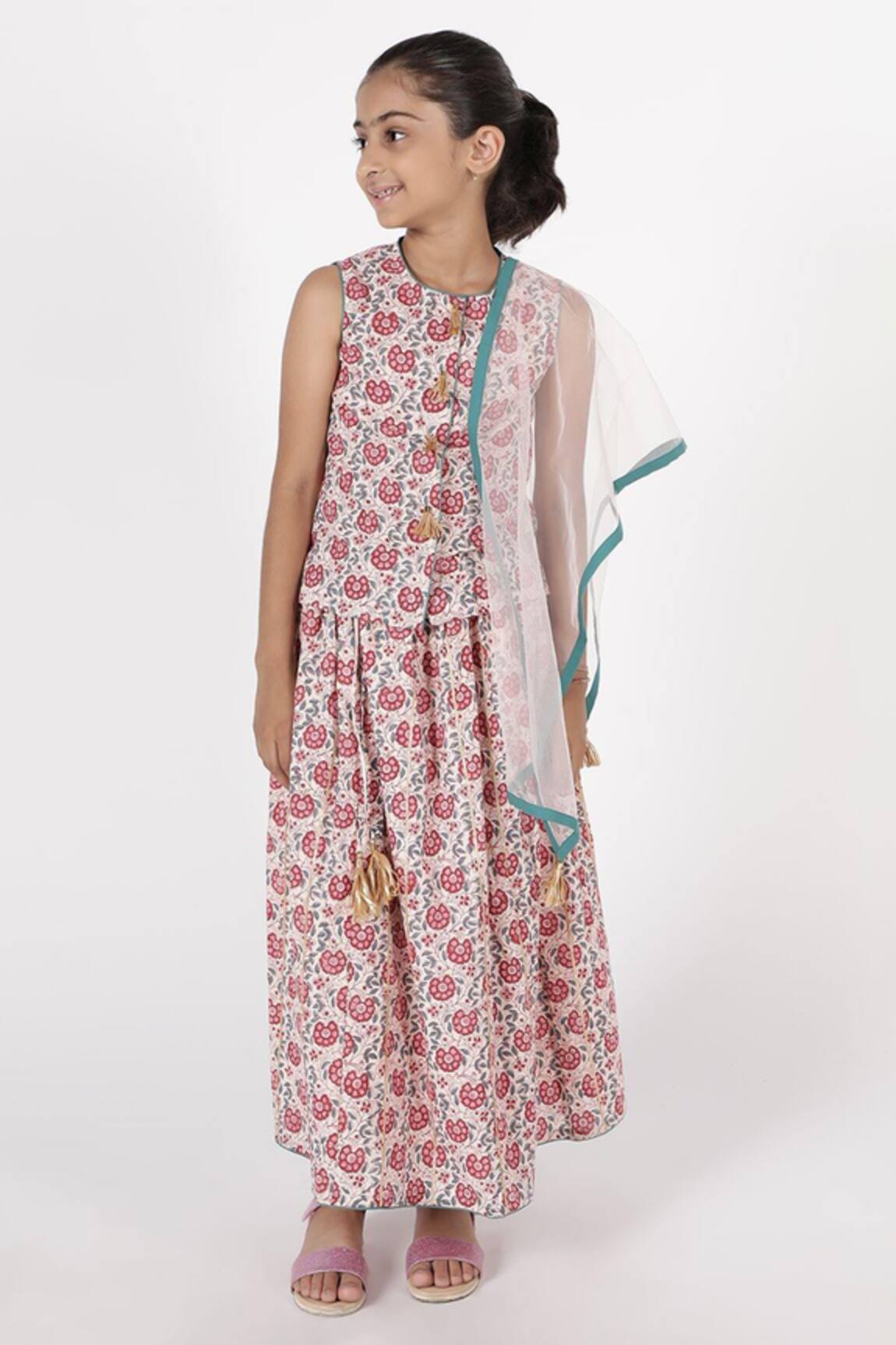 A Little Fable Samode Hand Block Print Lehenga Set