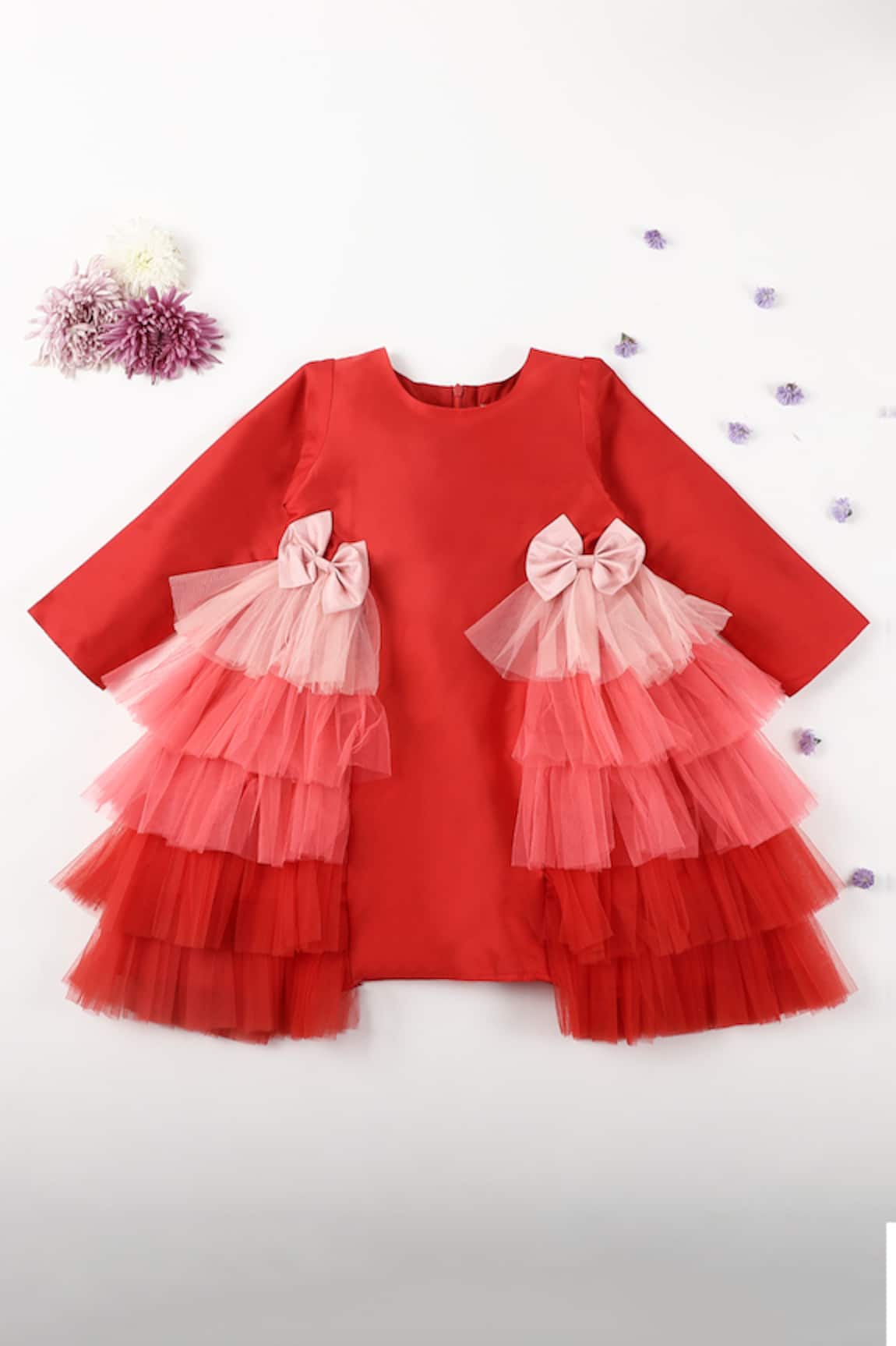 A Little Fable Ombre Tulle Embellished Dress