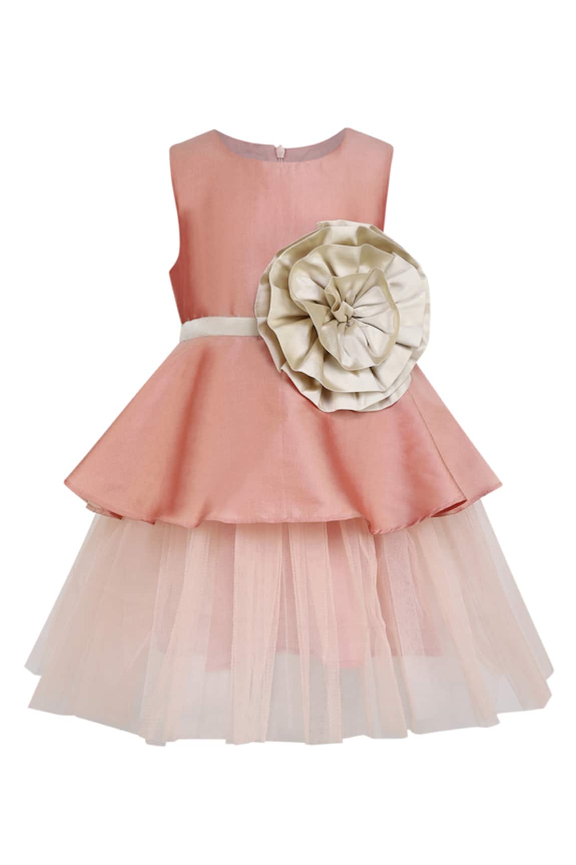 A Little Fable Mocha Flower Dress 