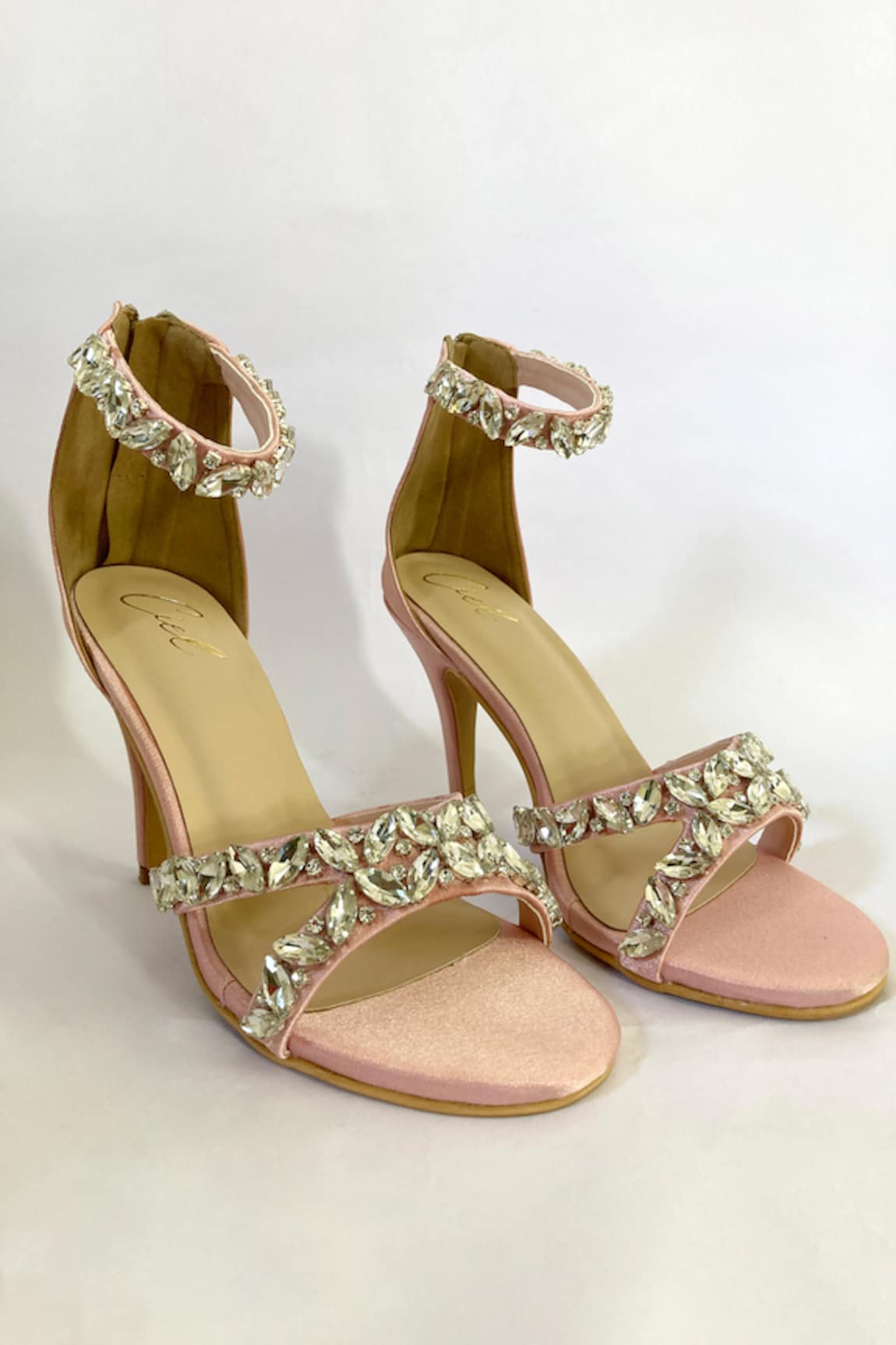 Ciel Alessia Swarovski Embellished Block Heels