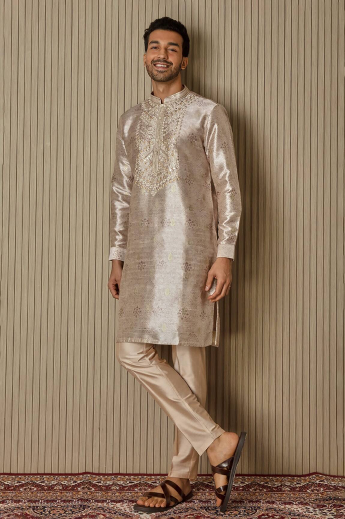Asuka Mughal Print Jacquard Kurta Set 