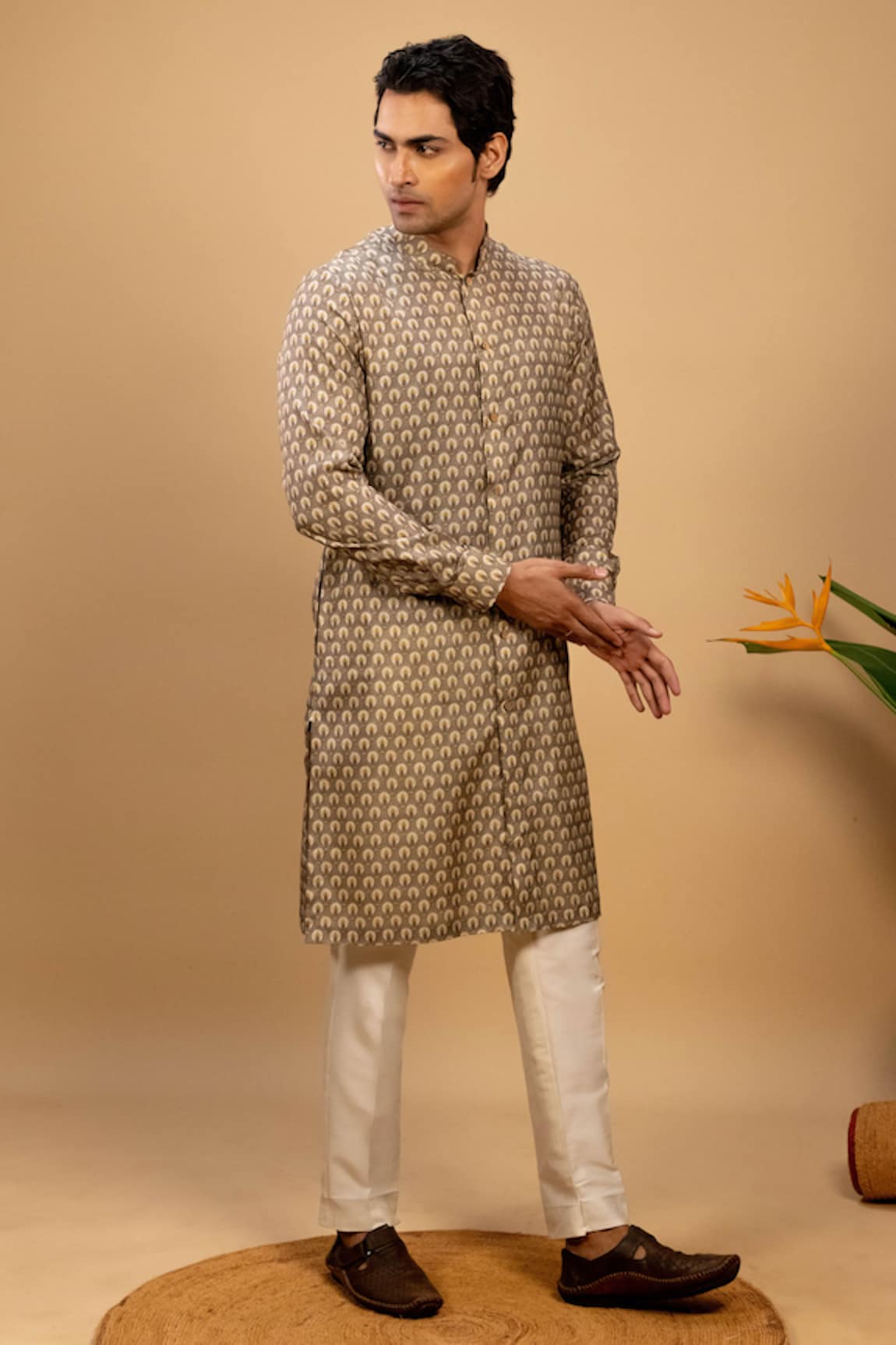 Agape Printed Shirt Kurta & Trouser Set