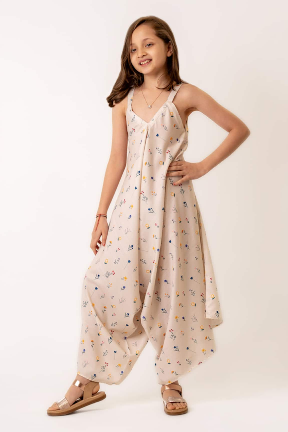 Pasha India Ditsy Bloom Print Palazzo Jumpsuit