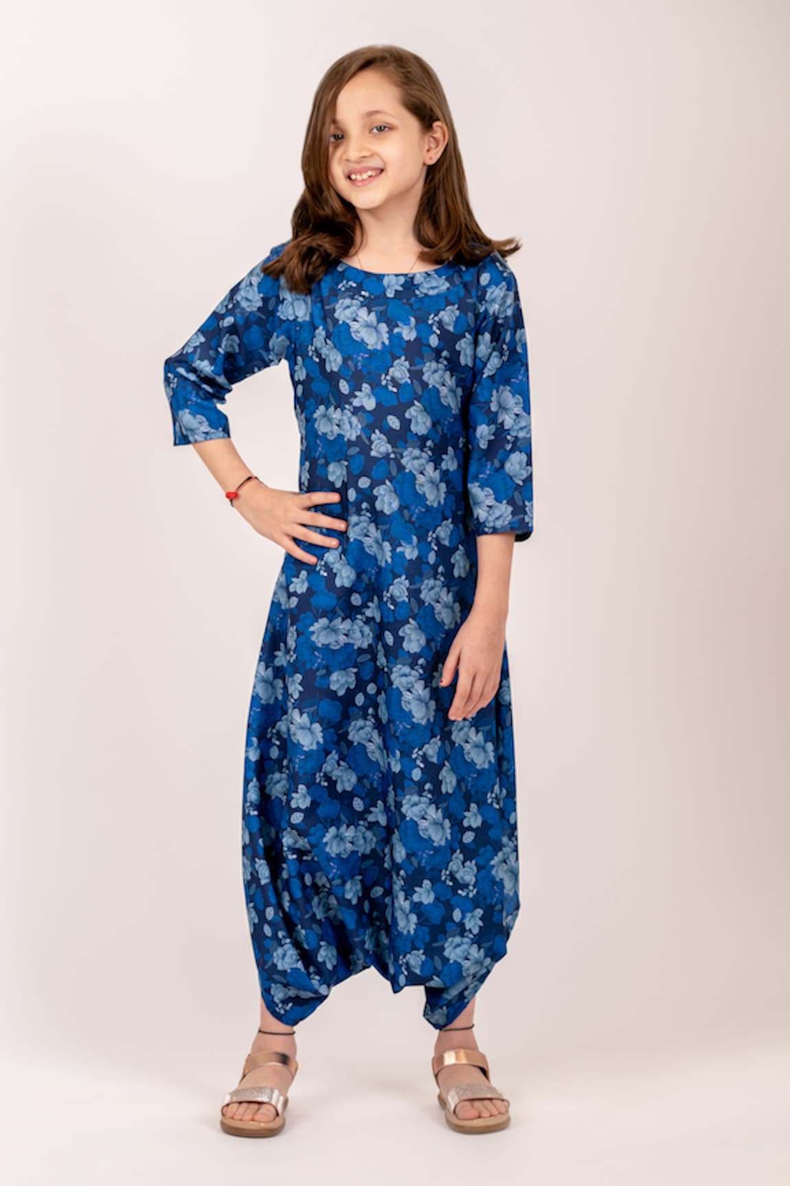 Pasha India Iris Bloom Print Dhoti Jumpsuit