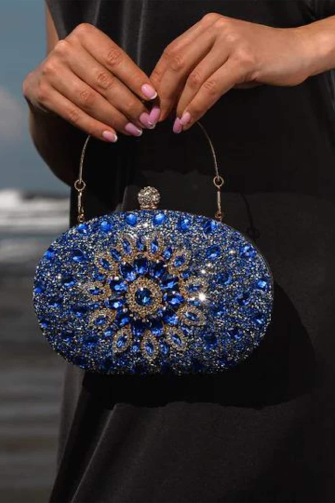 Pine and Drew Colette Diamond Stones Encrusted Clutch