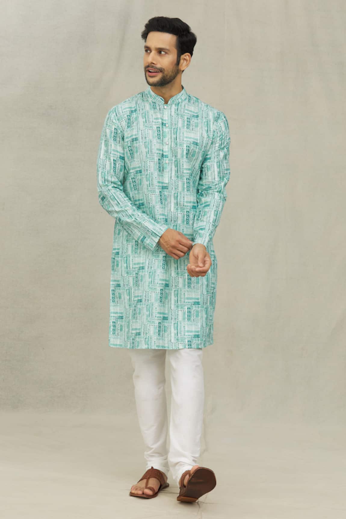 Arihant Rai Sinha Tribal Jaal Print Kurta 