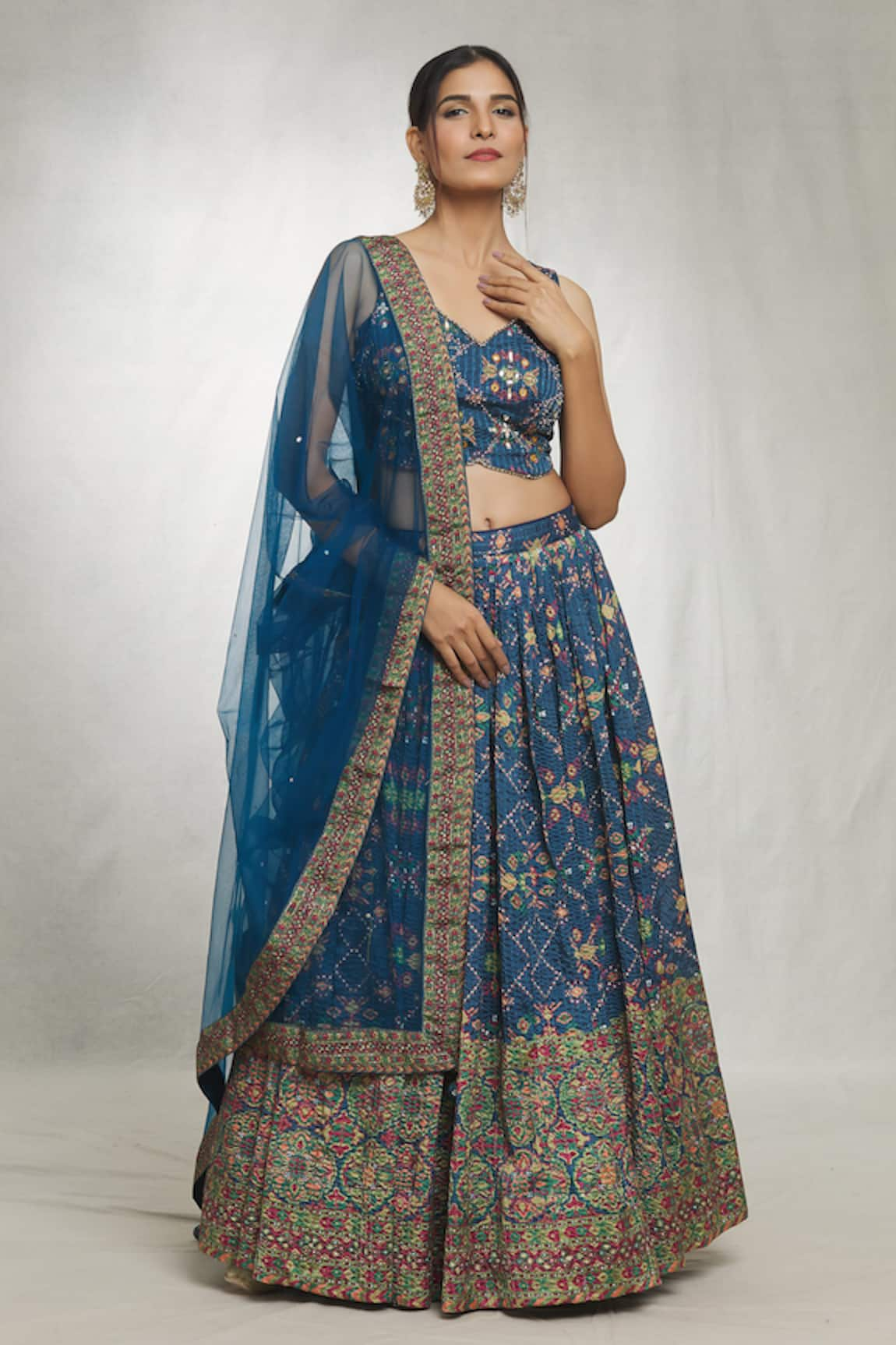 Samyukta Singhania Floral Jaal Print Lehenga Set