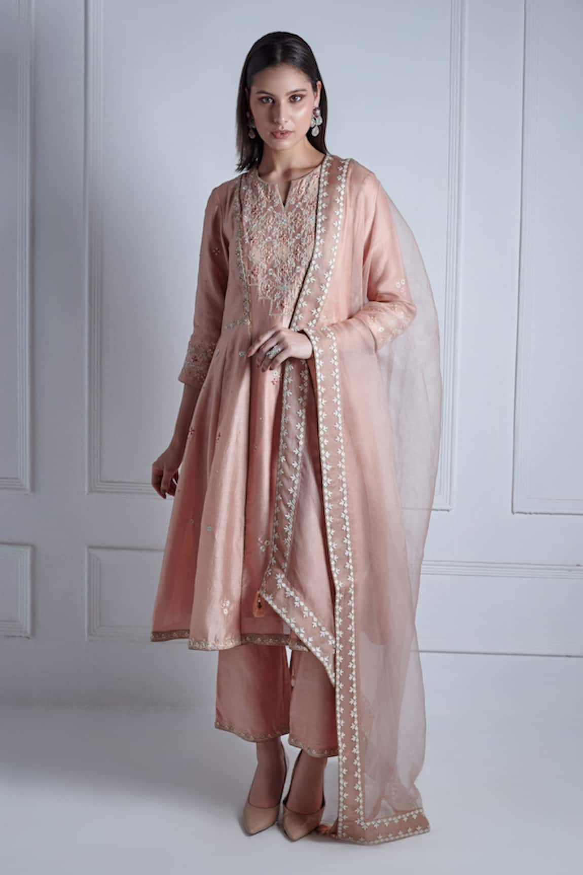 Radhika & Raghav Medina French Fleur Embroidered Anarkali Set