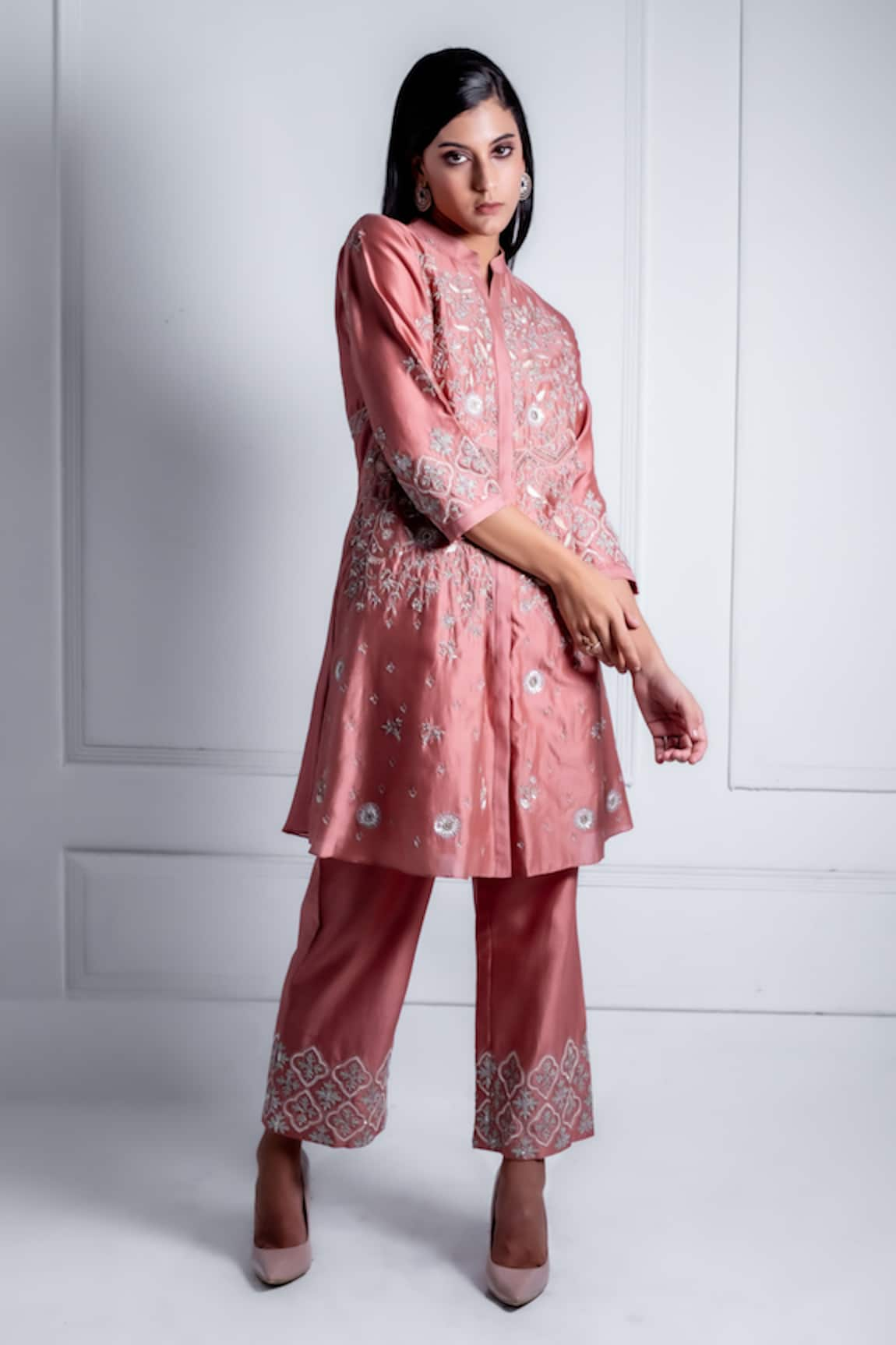 Radhika & Raghav Cleo Ivy Garden Embroidered Kurta With Pant