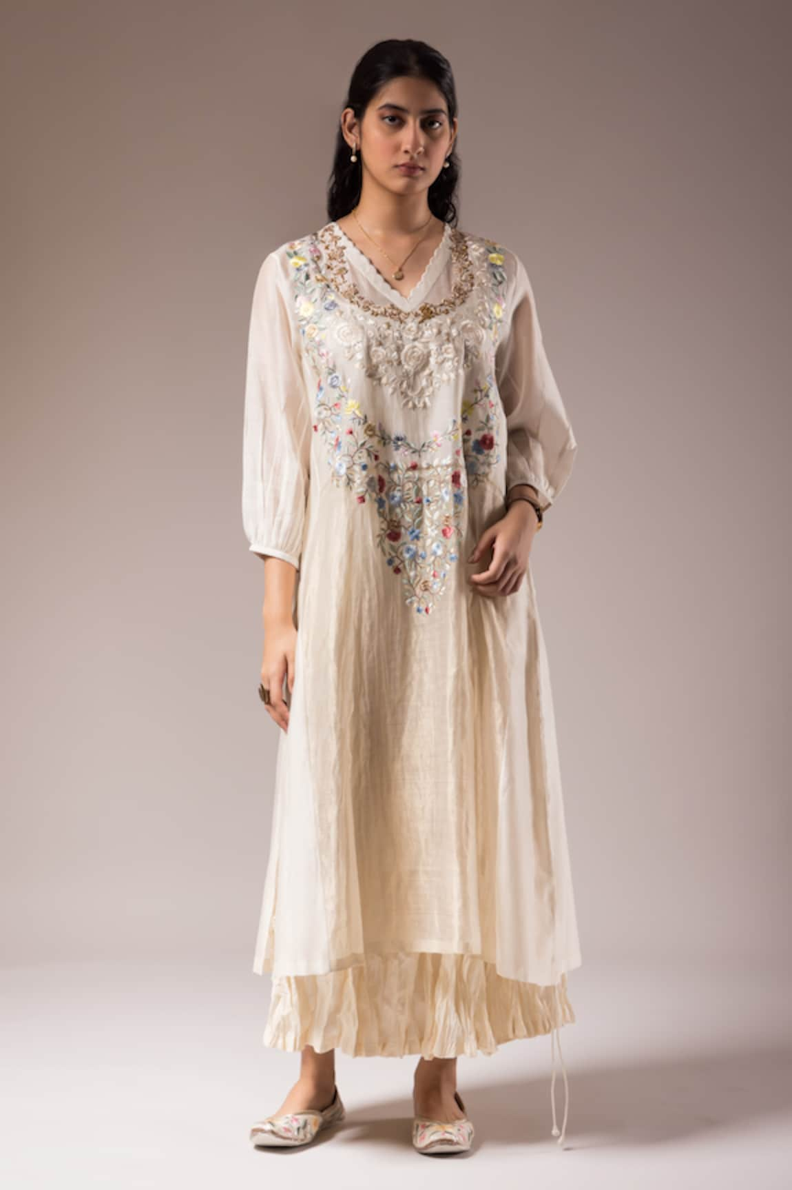 PRAMA BY PRATIMA PANDEY Florence Embroidered Kurta With Inner Dress