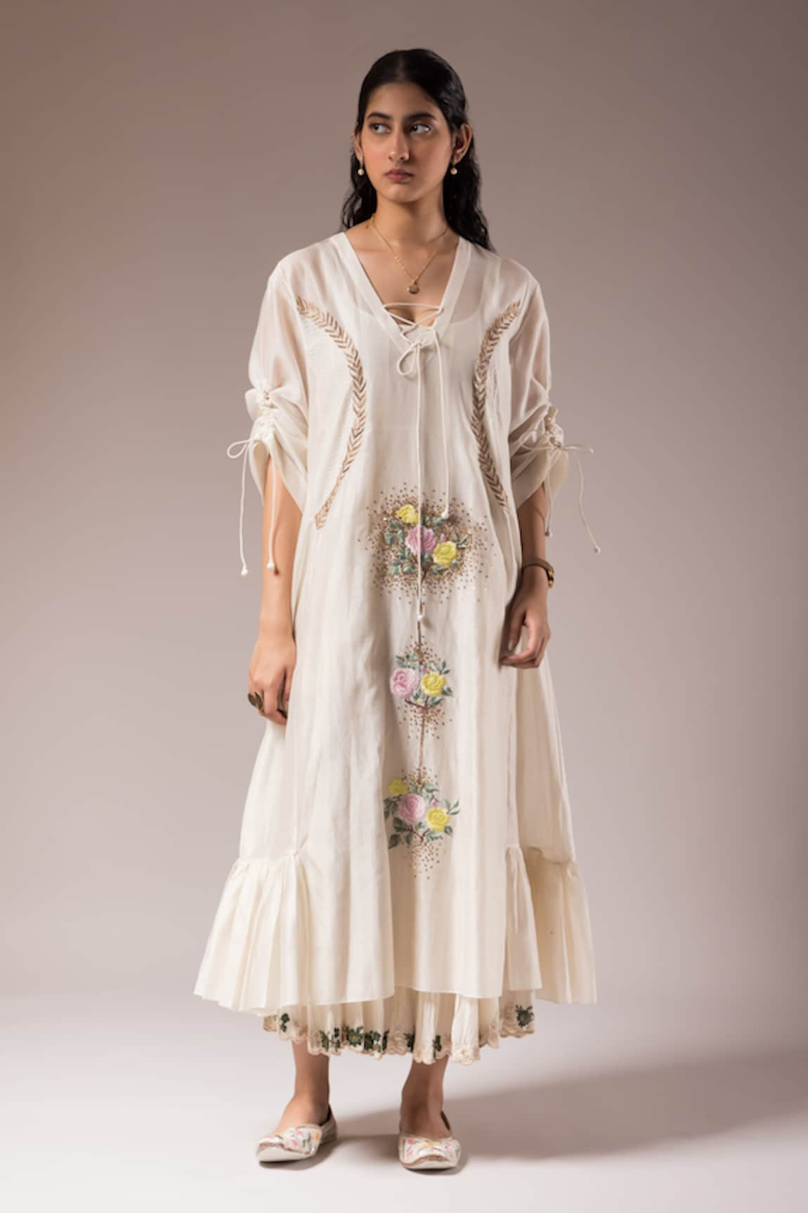 PRAMA BY PRATIMA PANDEY Rosa Embroidered Kurta With Inner Dress