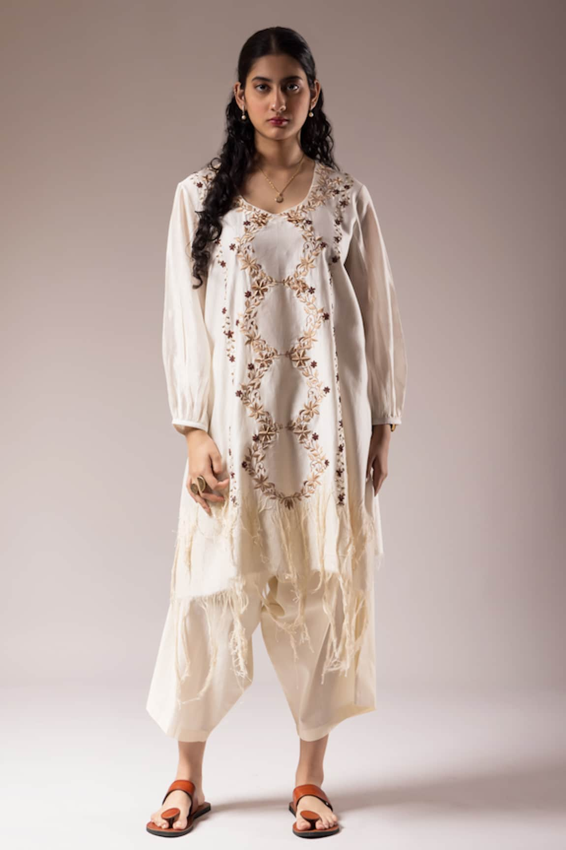 PRAMA BY PRATIMA PANDEY Crest Bloom Embroidered Kurta With Salwar