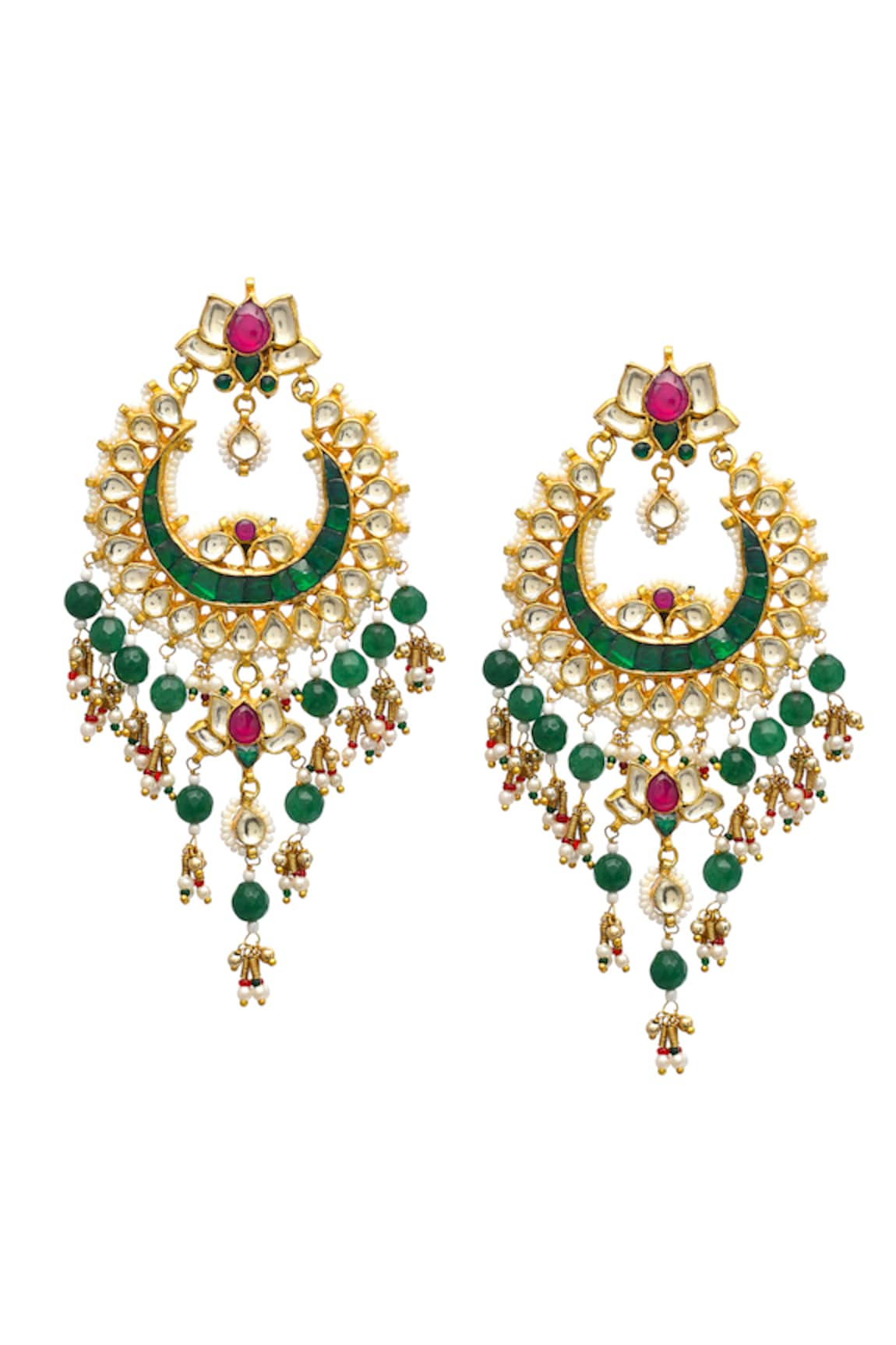 MAISARA JEWELRY Onyx Embellished Chandbalis