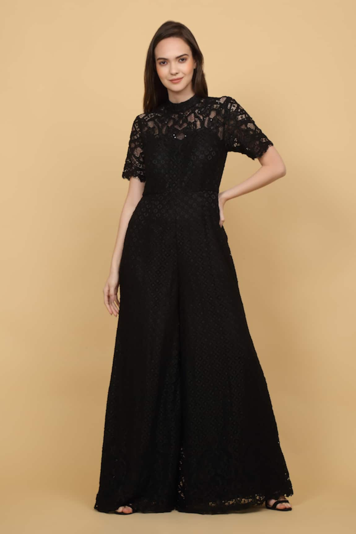 Priyanka Jain Floral Lace Jumpsuit