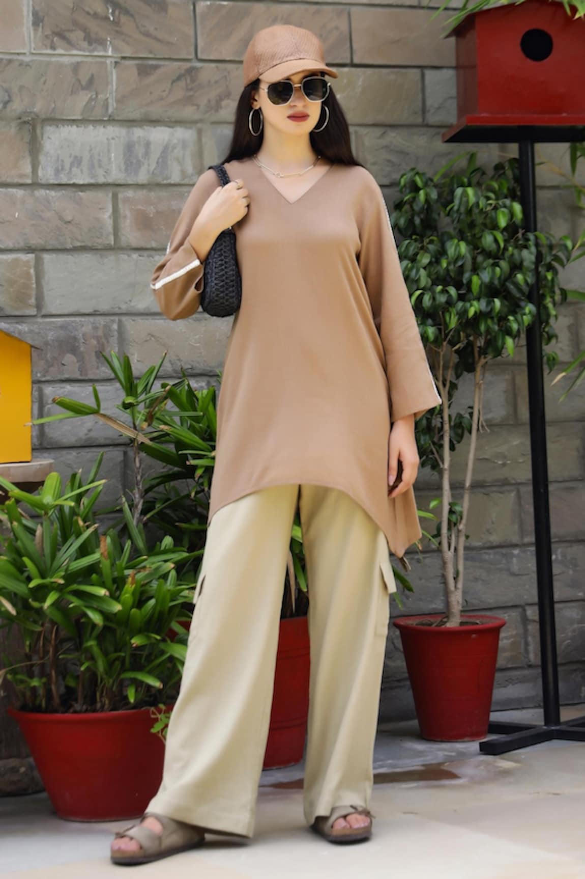 Gulaal A-Line Tunic With Cargo Pant