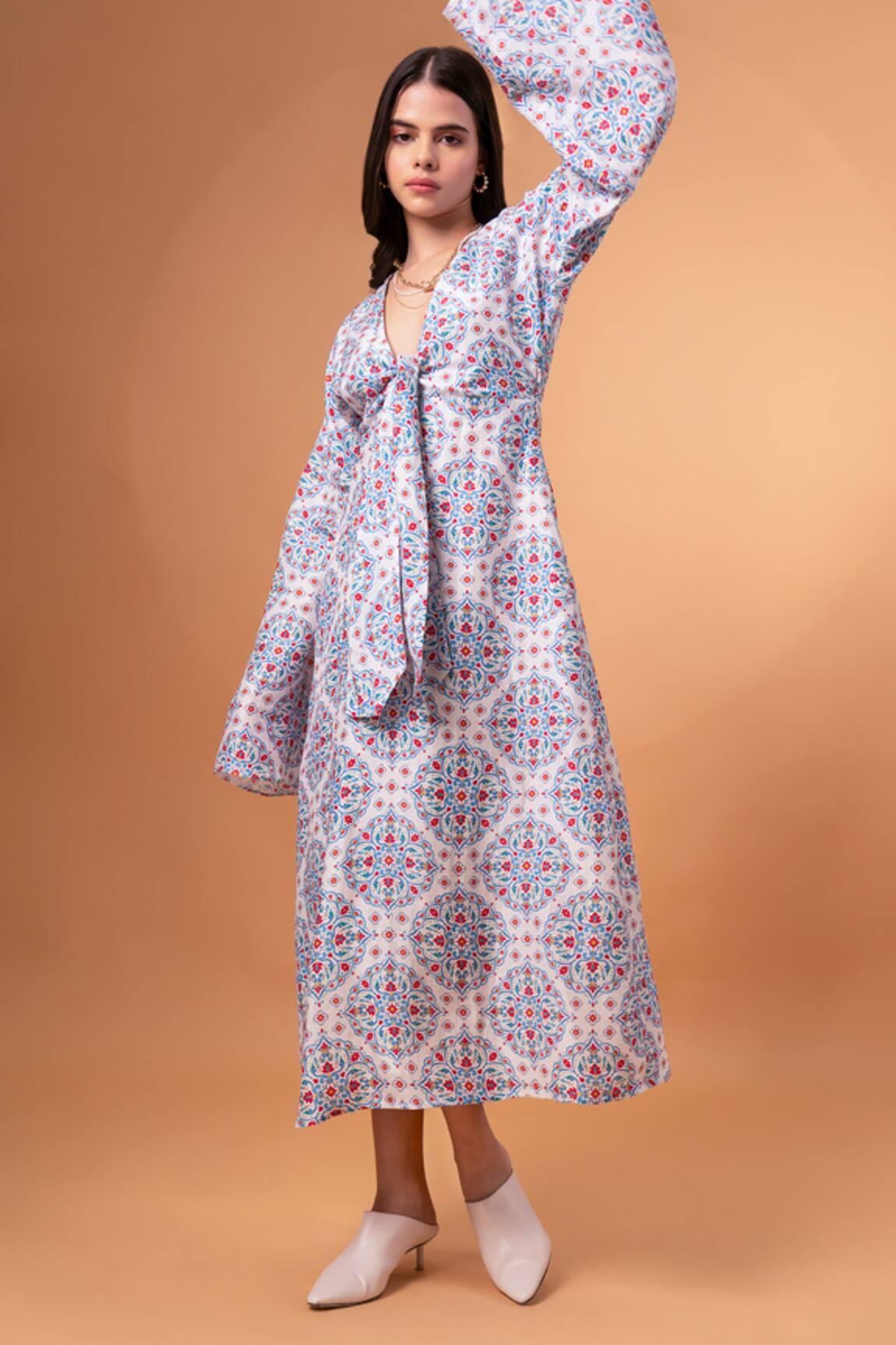 Therealb Floral Mandala Print Dress 