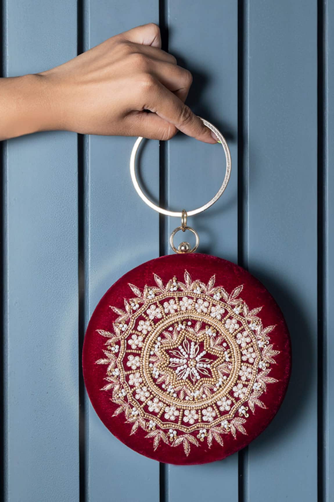 The Tan Clan Ifrah Zardozi Embroidered Clutch 