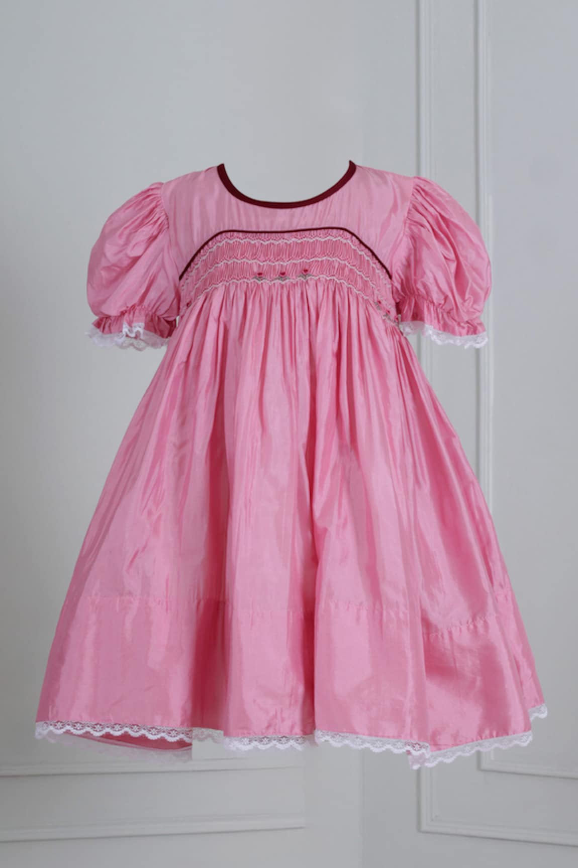 BABY BARN Silk Puff Sleeve Dress