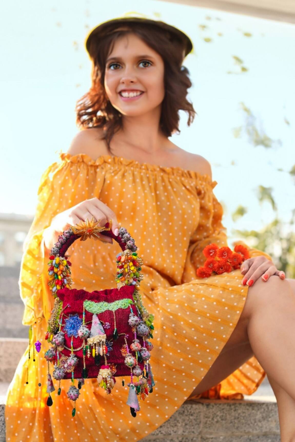 Born Flash Chum Chum Embellished Bag 
