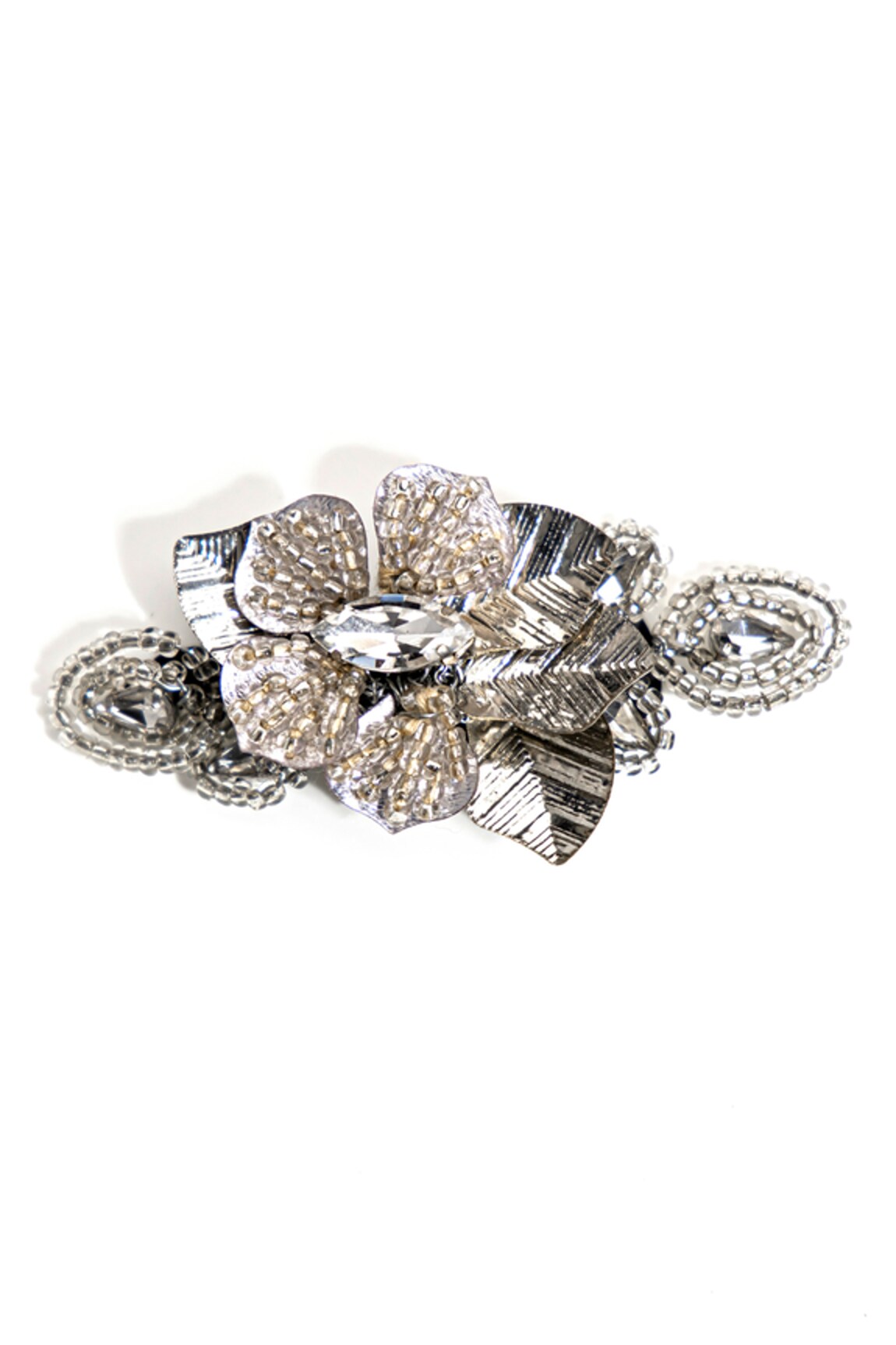 Born Flash Palladium Hand Beaded Bridal Hair Clip