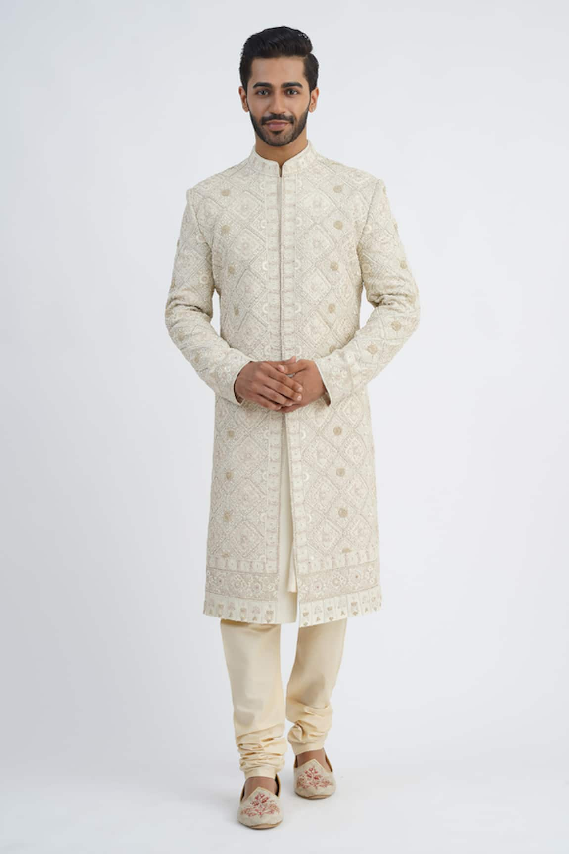 Sankalan - Men Hand Work Sherwani Churidar Set