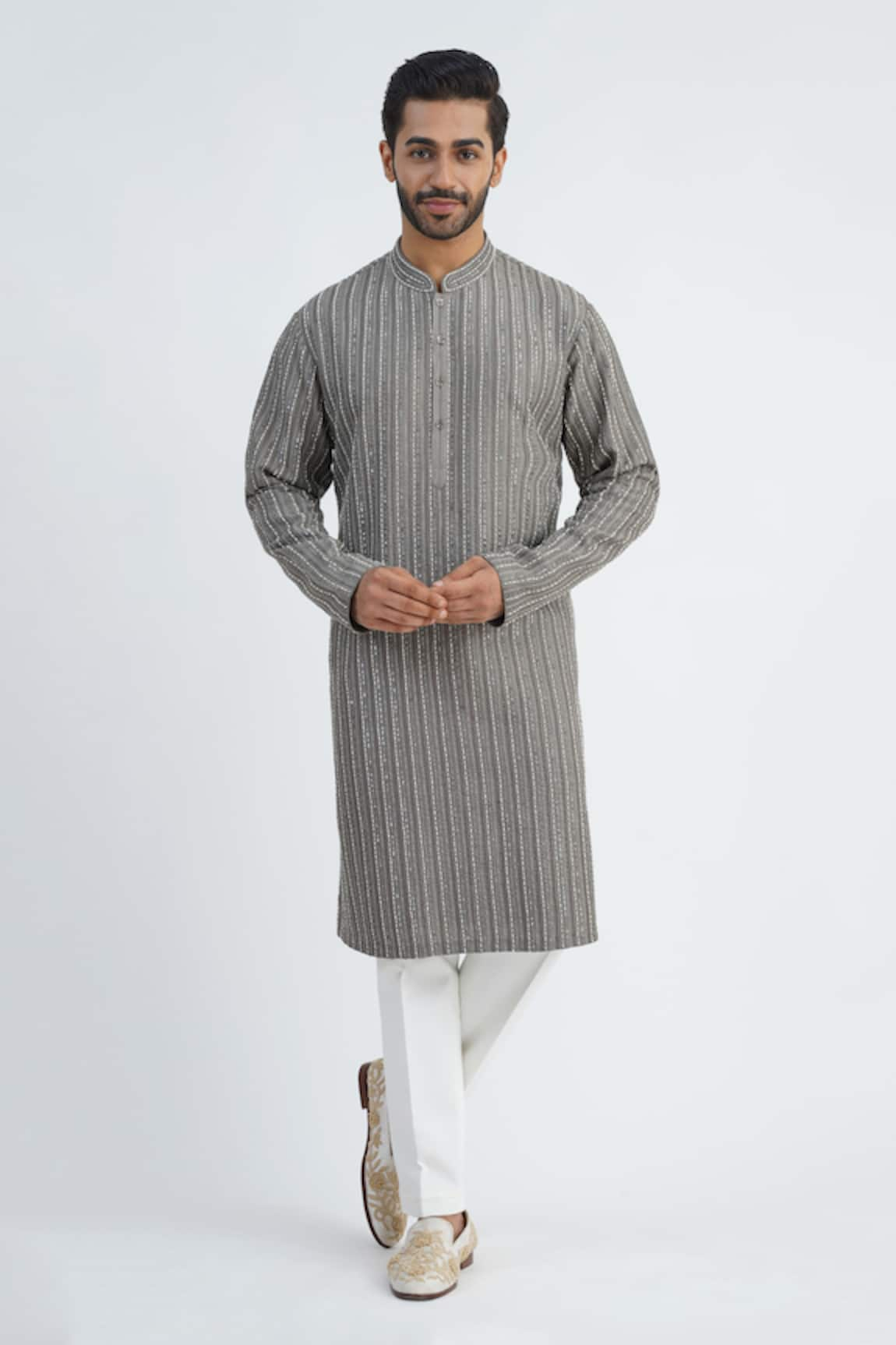 Sankalan - Men Sequins Embroidered Kurta & Pant Set