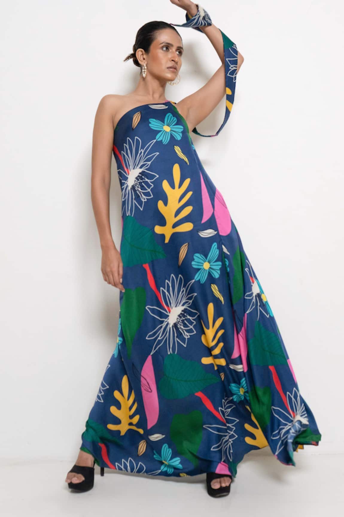 Rimi Nayak Printed One Shoulder Dress