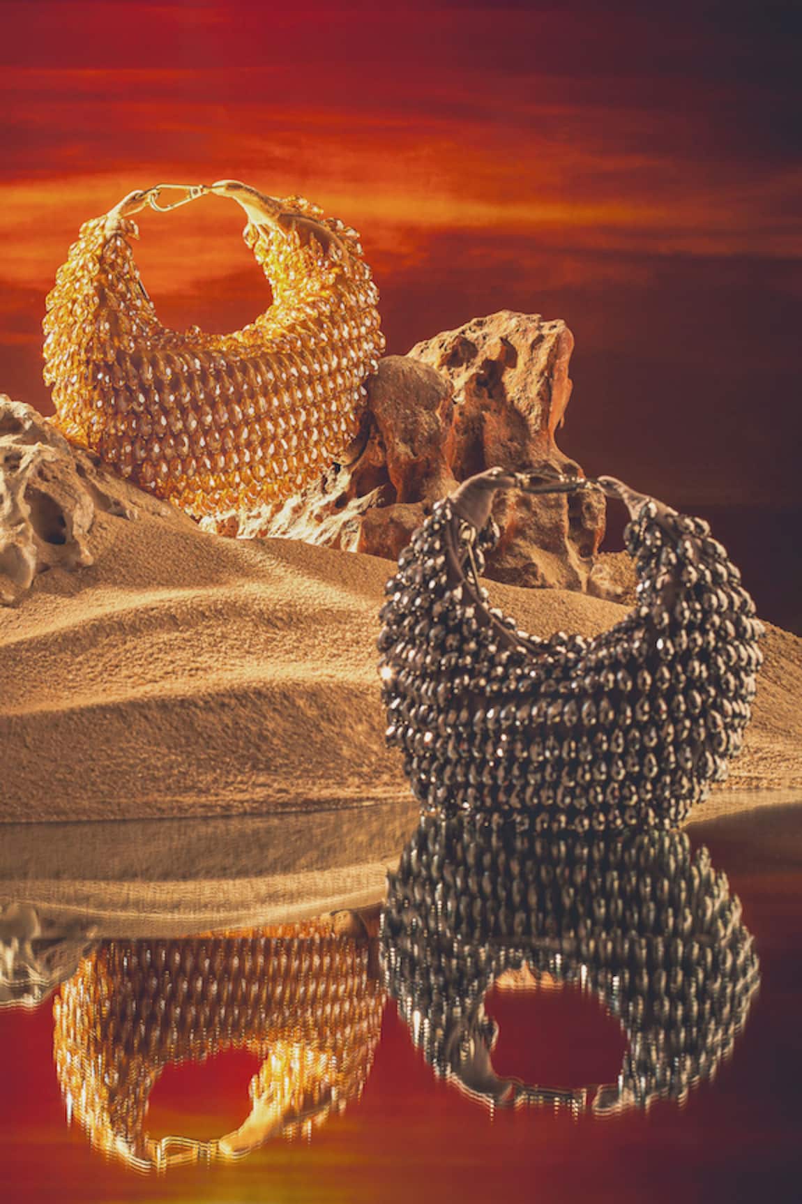 Forever Noor Nano Stone Embellished Boat Bag