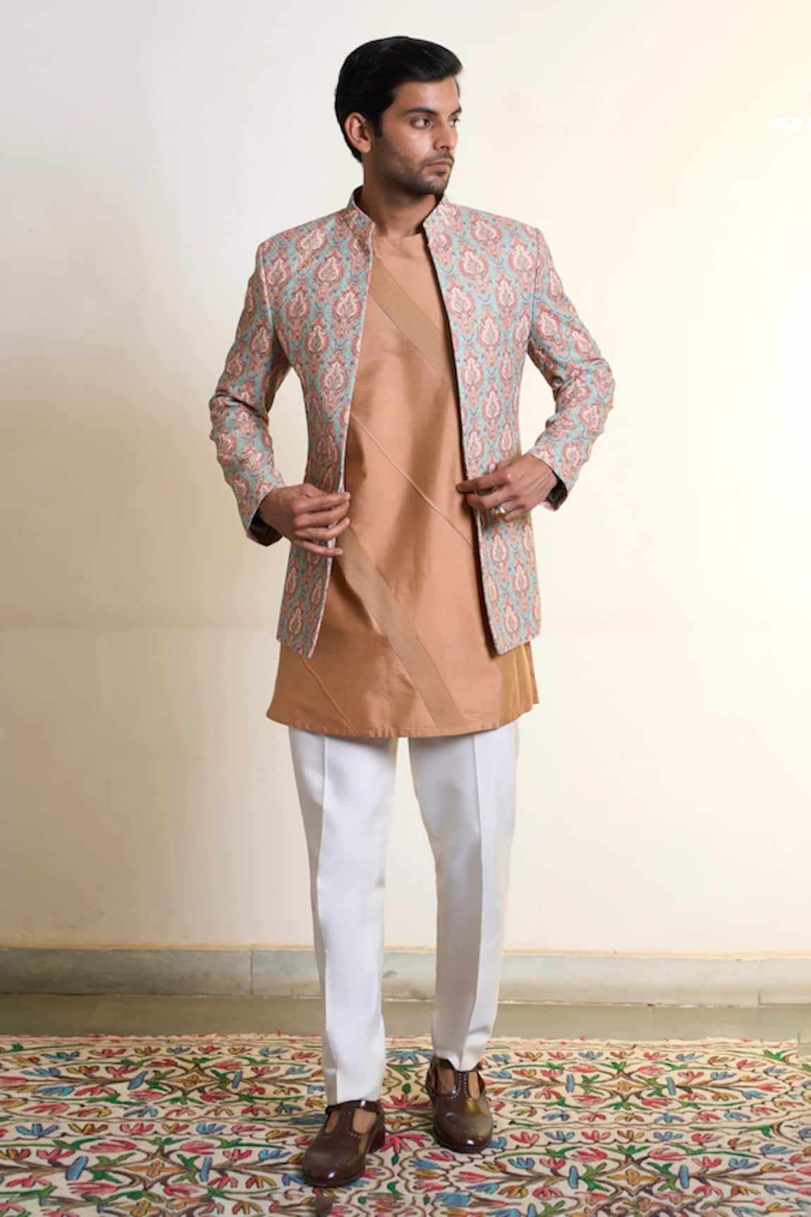Gargee Designers Dahliya Mehtaab Bandhgala Pant Set
