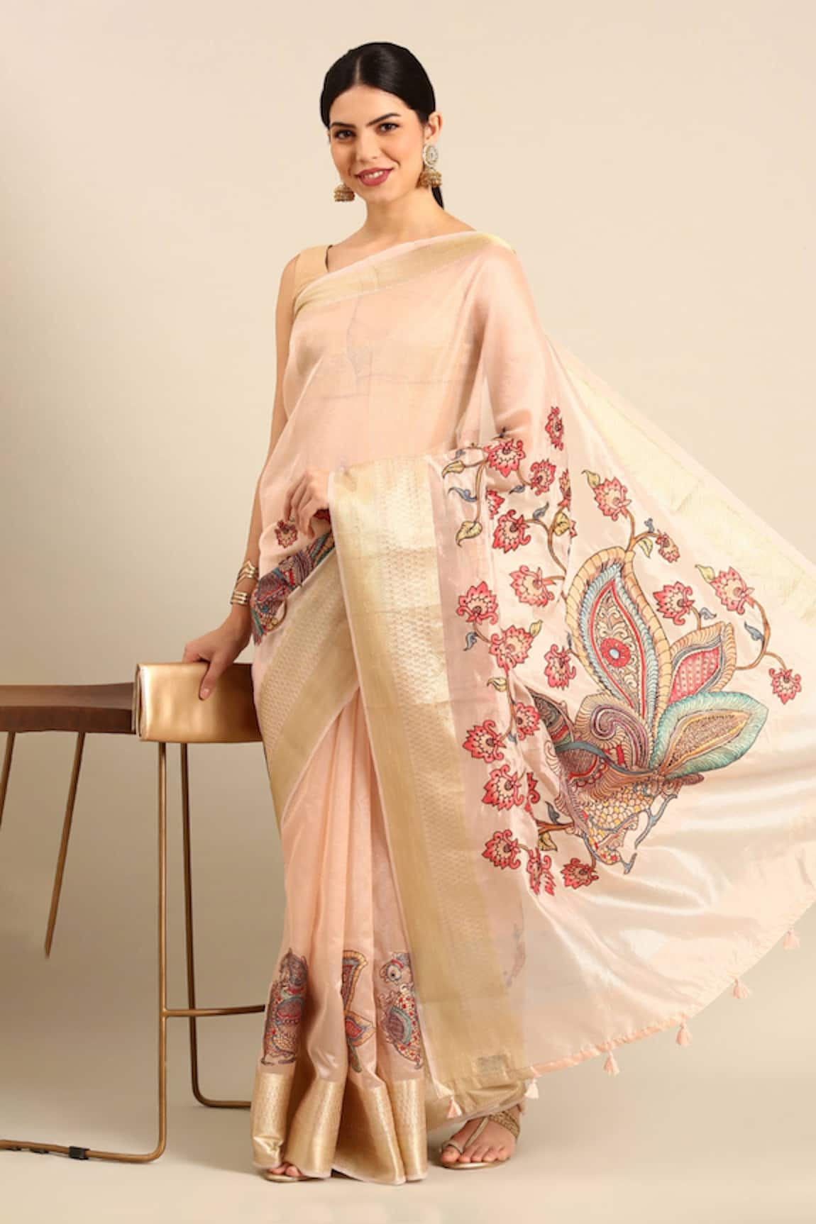 SAYISHA Mayur Garden Silk Saree With Running Blouse