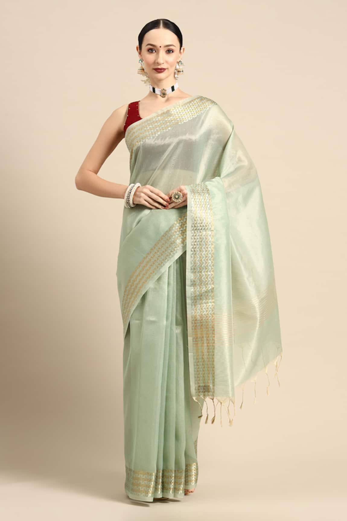 SAYISHA Organza Saree With Running Blouse