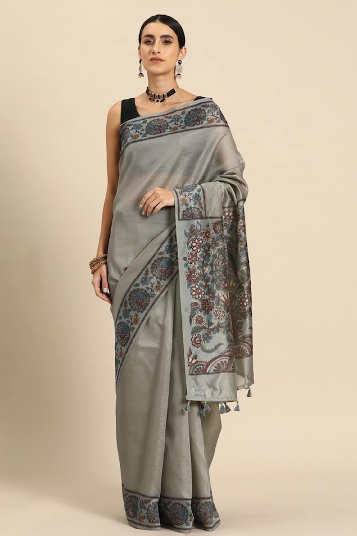 SAYISHA Floral Pattern Saree With Running Blouse