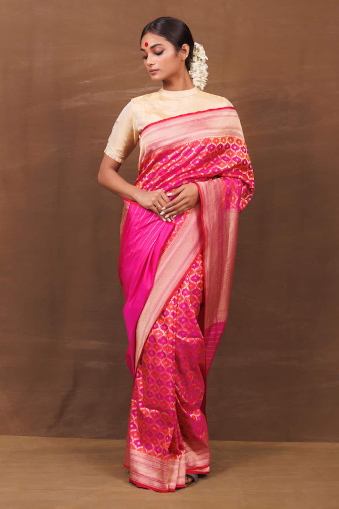 Pinki Sinha Crest Handwoven Banarasi Silk Saree