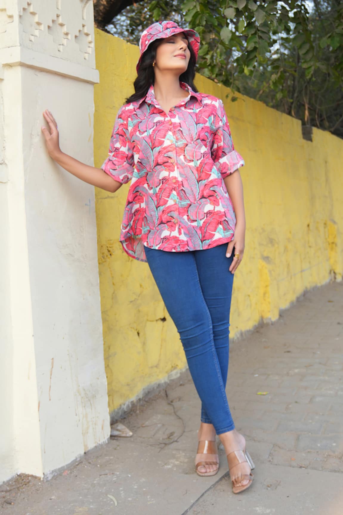 Gulaal Cotton Palm Print Shirt