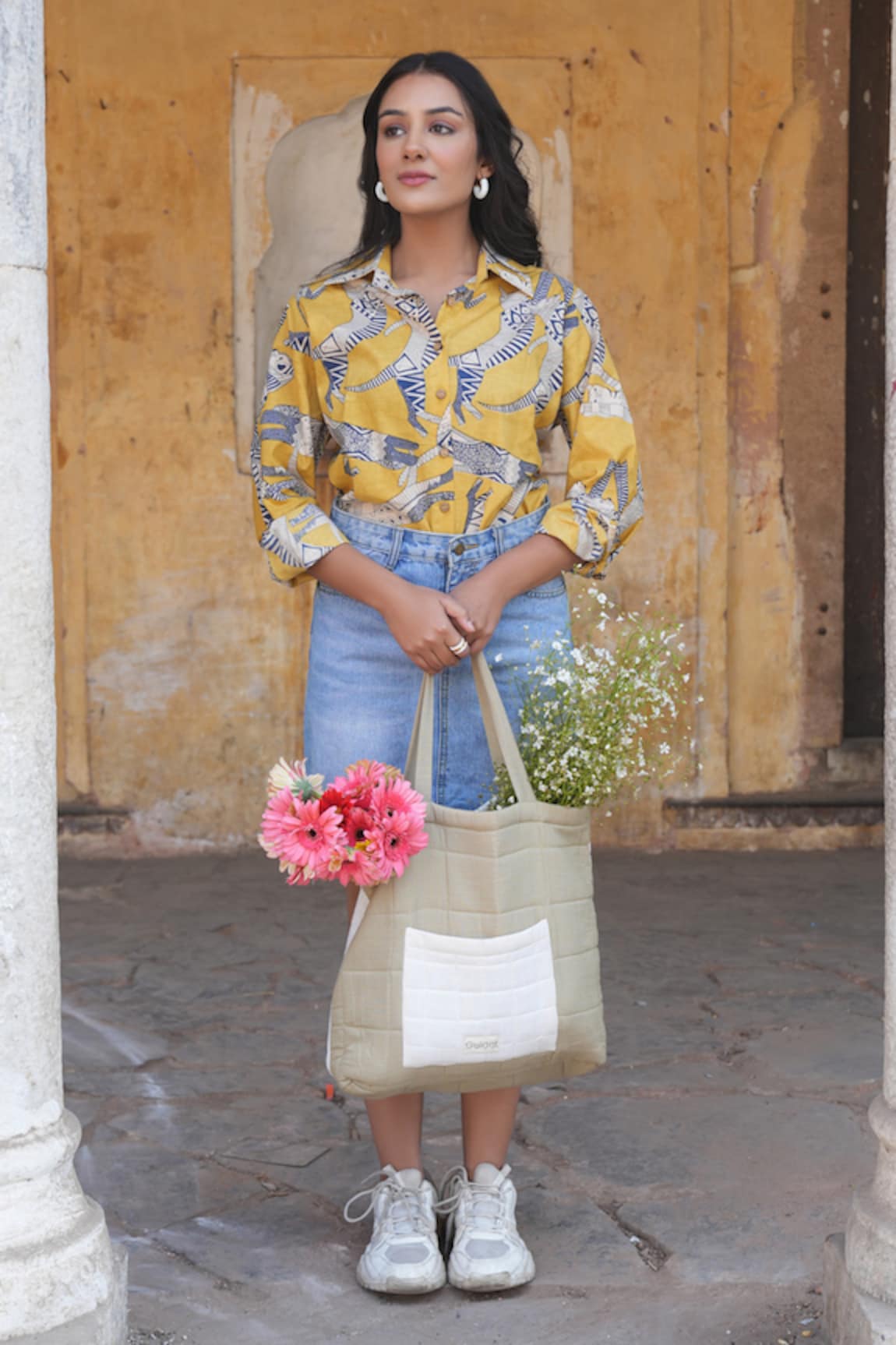 Gulaal Cotton Cat Print Shirt